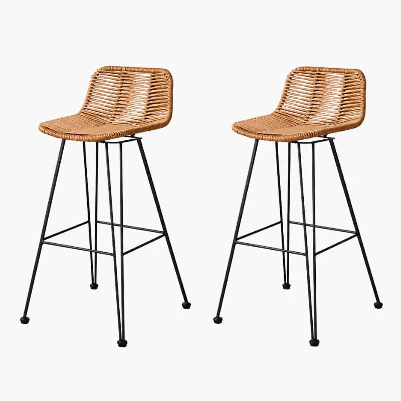 Lot de 2 Chaises Bar Rotin - 48 × 54 × 95 cm
