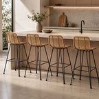 Lot de 2 Chaises Bar Rotin - 48 × 54 × 95 cm