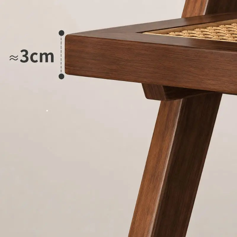 Lot de 2 Chaises Bois Rotin - Marron
