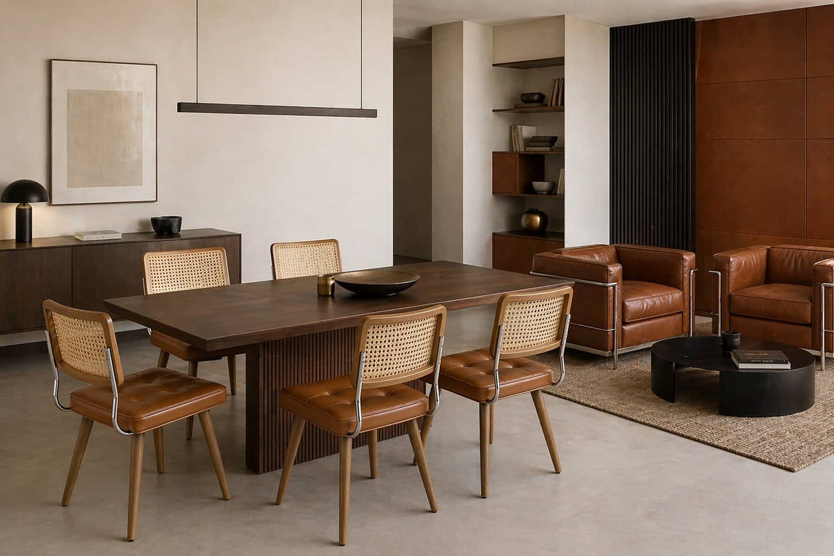 Lot de 2 Chaises en Rotin Pour Salle à Manger
