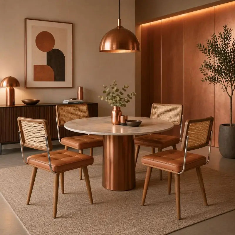 Lot de 2 Chaises en Rotin Pour Salle à Manger