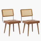 Lot de 2 Chaises en Rotin Pour Salle à Manger