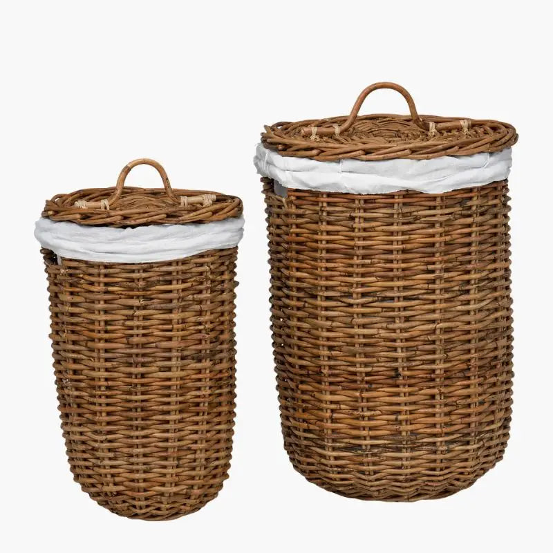 Lot de 2 Paniers Rotin - Marron