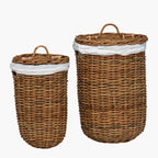 Lot de 2 Paniers Rotin - Marron