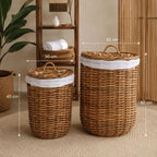 Lot de 2 Paniers Rotin - Marron