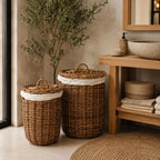 Lot de 2 Paniers Rotin - Marron