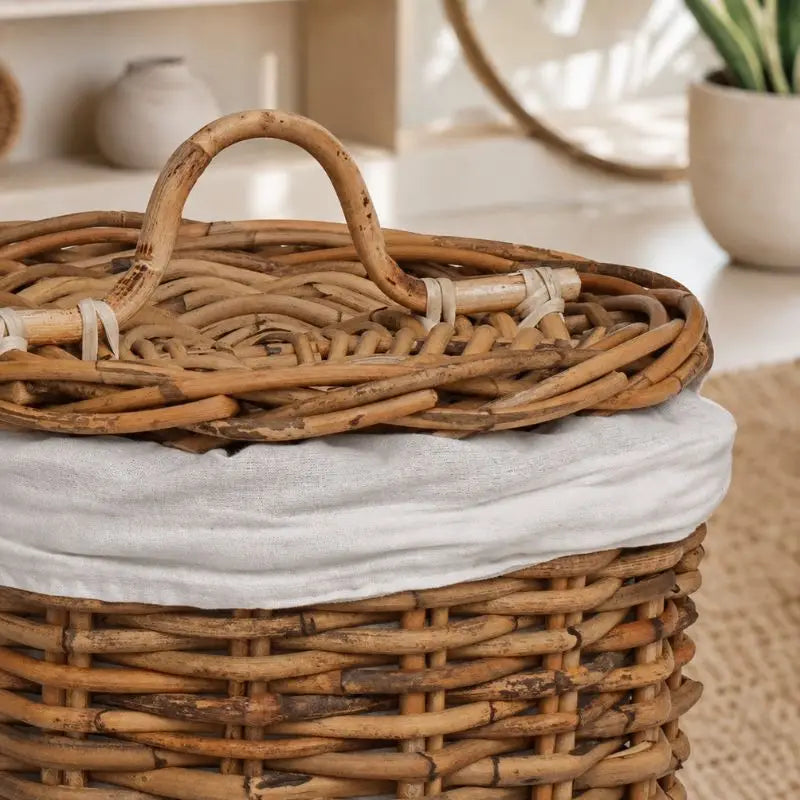 Lot de 2 Paniers Rotin - Marron