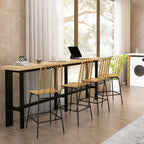 Lot de 4 Chaises Hautes Rotin - 42.5 x 52 x 102 cm