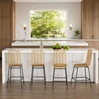 Lot de 4 Chaises Hautes Rotin - 42.5 x 52 x 102 cm