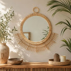 Miroir Rond Rotin - 58 x 55 cm