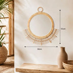 Miroir Rond Rotin - 58 x 55 cm