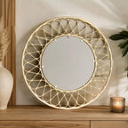Miroir Rotin Rond - 76 cm