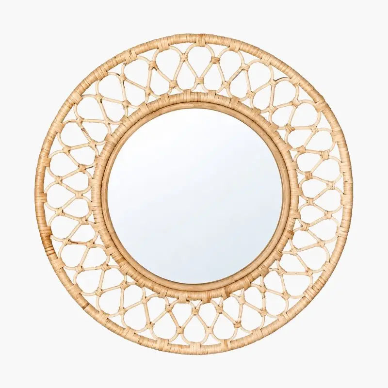 Miroir Rotin Rond - 76 cm