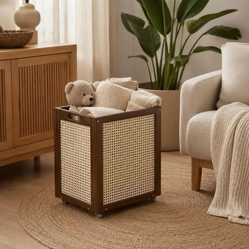 Panier de Rangement en Rotin