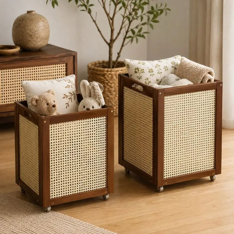 Panier de Rangement en Rotin