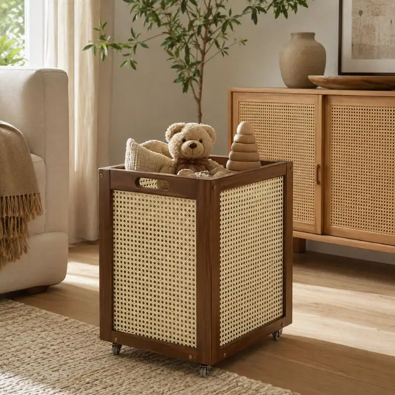 Panier de Rangement en Rotin
