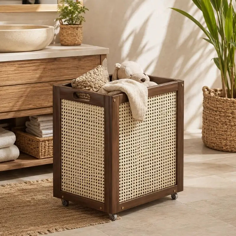 Panier de Rangement en Rotin