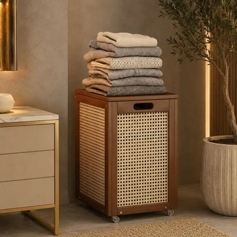 Panier de Rangement en Rotin