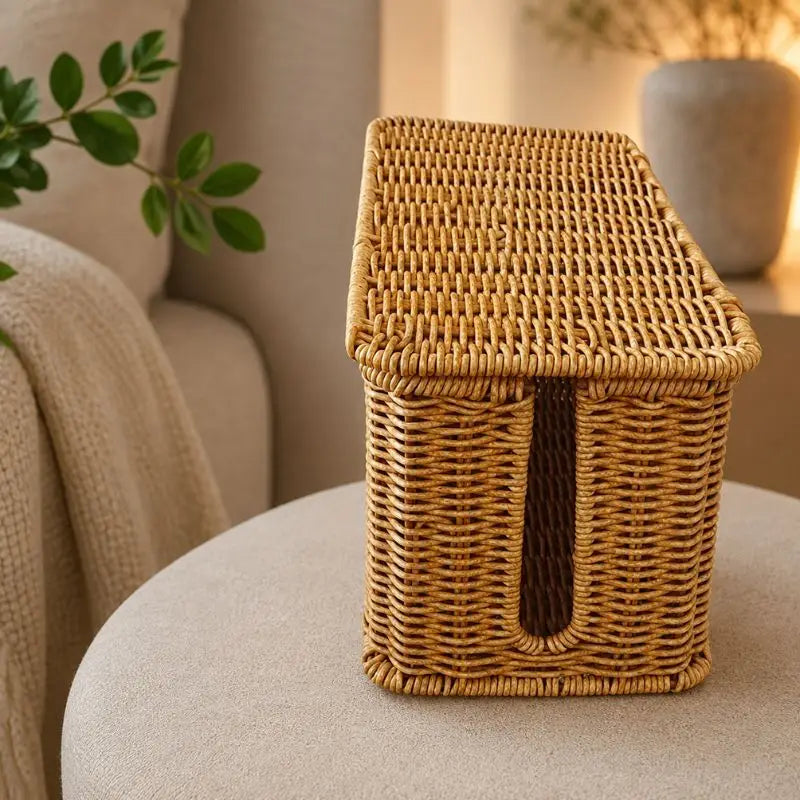 Panier de Rangement Rotin - 32 x 14 x 15 cm