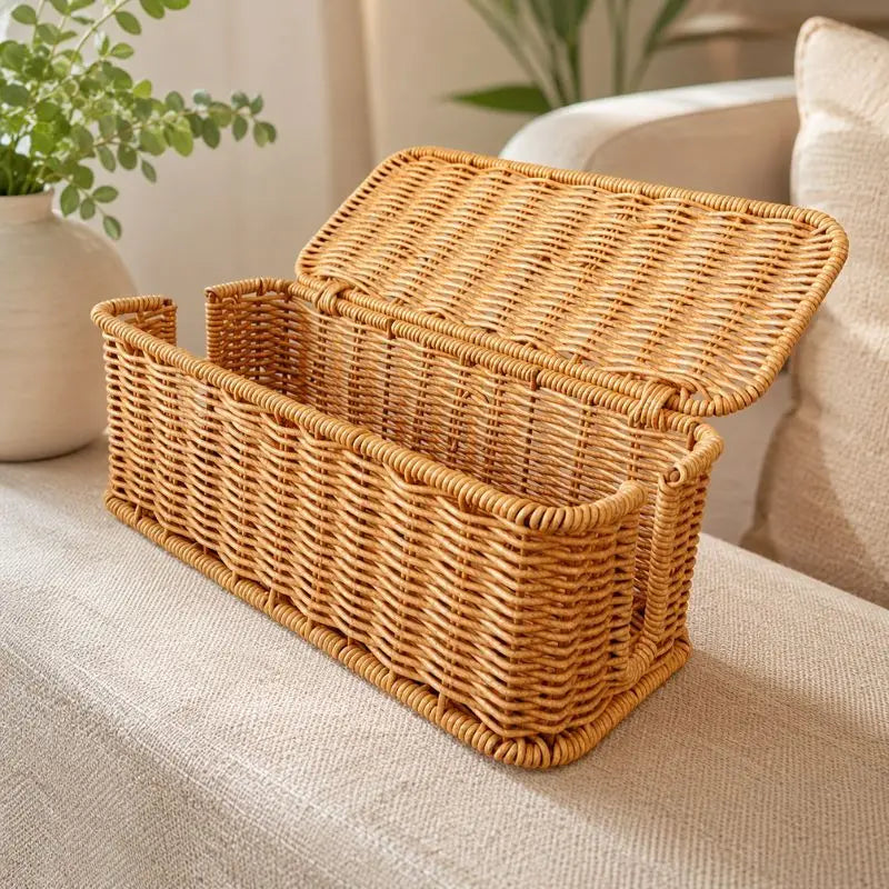 Panier de Rangement Rotin - 32 x 14 x 15 cm