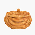 Panier en Rotin avec Couvercle - 23 x 9 cm