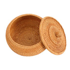 Panier en Rotin avec Couvercle - 23 x 9 cm