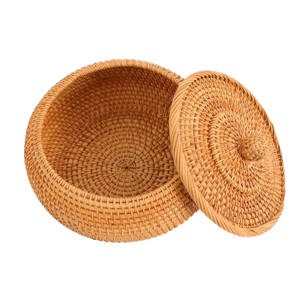 Panier en Rotin avec Couvercle - 23 x 9 cm