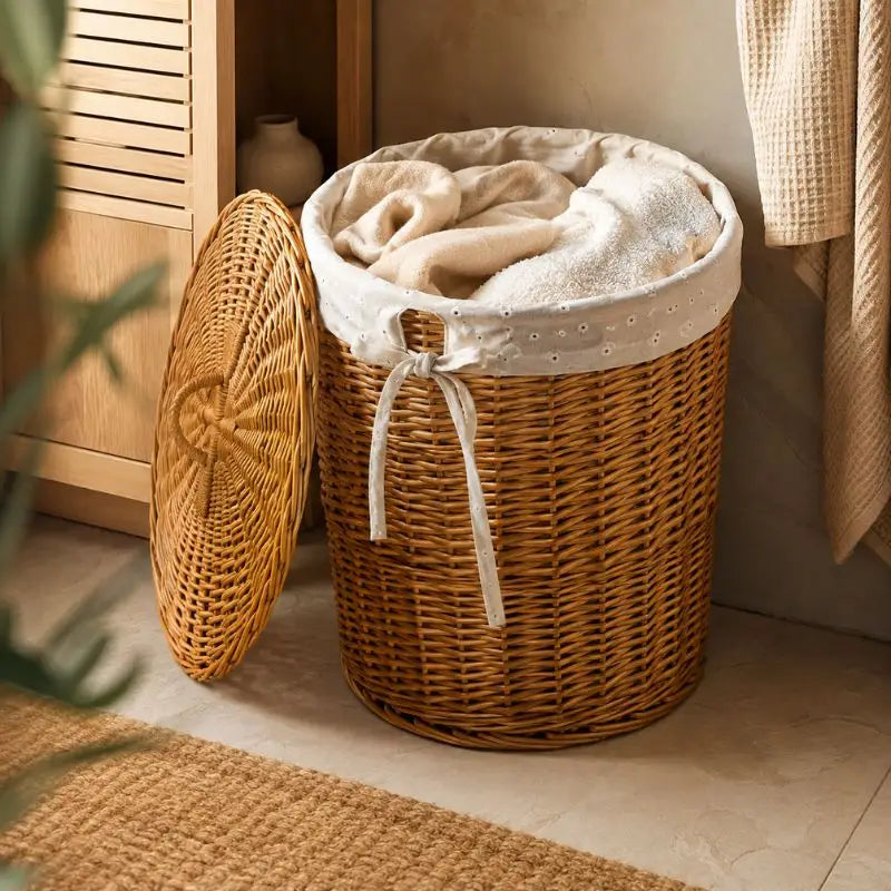 Panier Linge Rotin