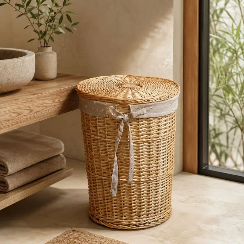 Panier Linge Rotin