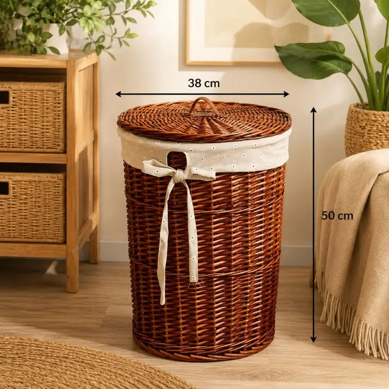 Panier Linge Rotin - Marron clair