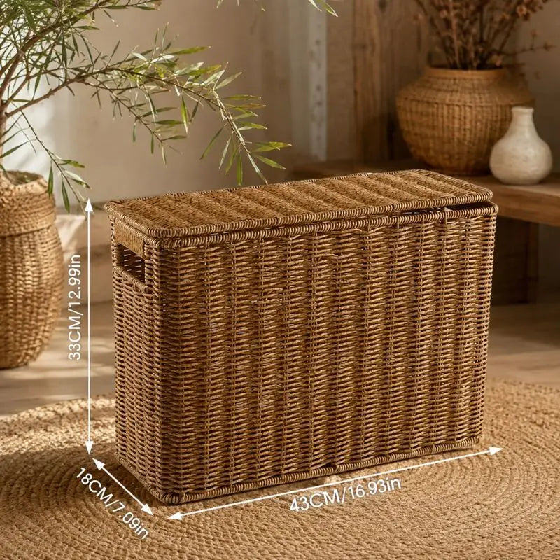 Panier Rangement Rotin - 43 x 18 x 33 cm