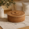 Panier Rotin avec Couvercle - 26 x 9 cm