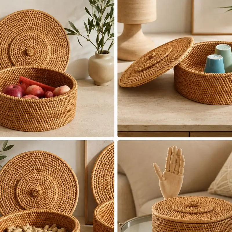Panier Rotin avec Couvercle
