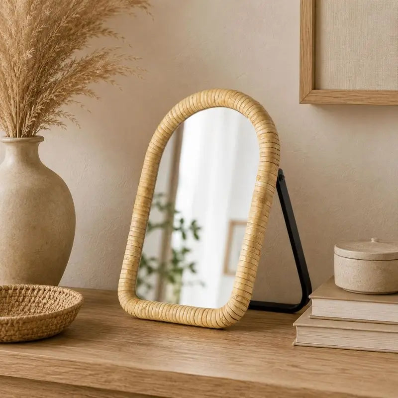 Petit Miroir en Rotin - 20 x 30 cm
