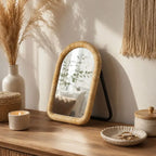 Petit Miroir en Rotin - 20 x 30 cm