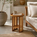 Petite Table Basse Ronde Rotin