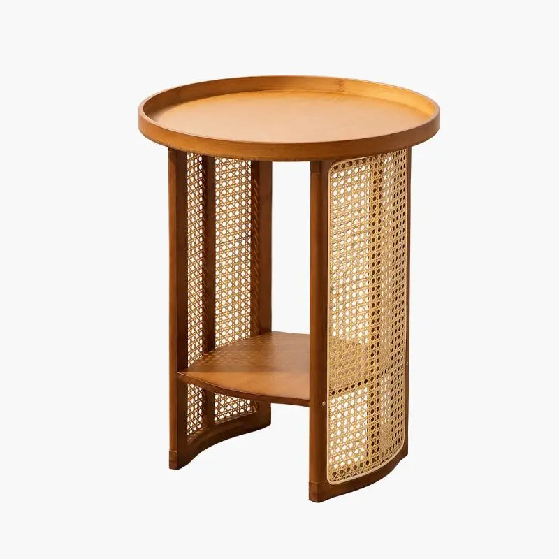 Petite Table Basse Ronde Rotin