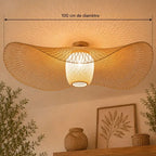 Plafonnier Bambou Rotin - 100 cm