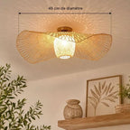 Plafonnier Bambou Rotin - 45 cm