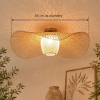 Plafonnier Bambou Rotin - 55 cm