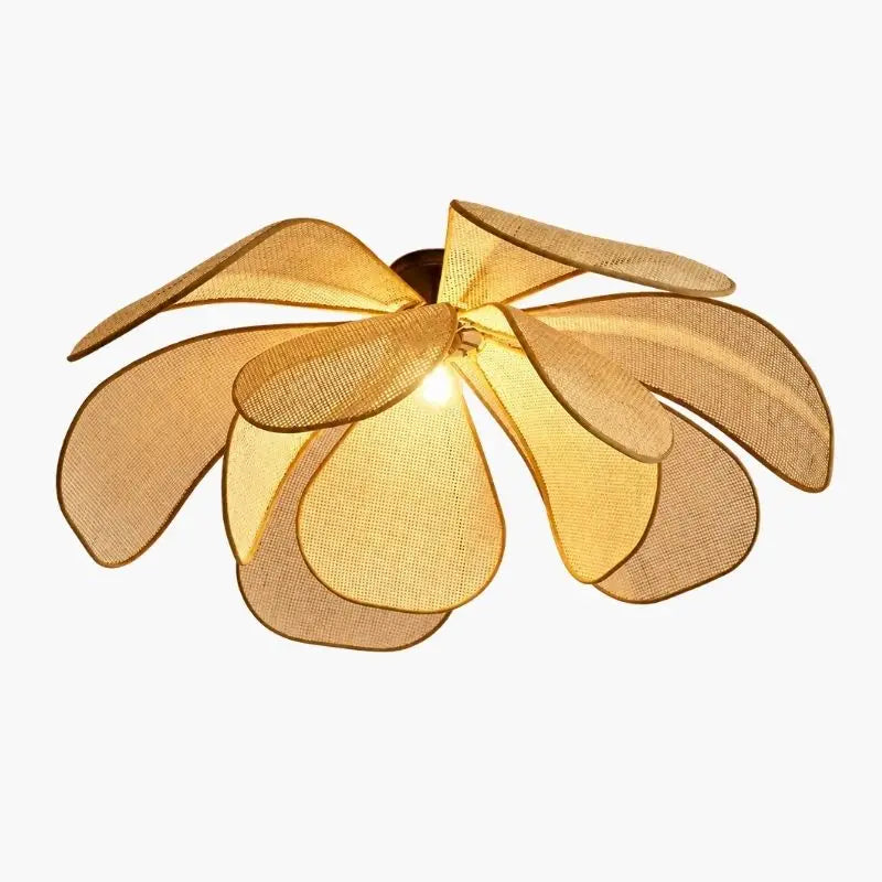 Plafonnier Rotin Fleur