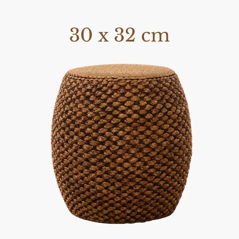 Pouf d’Appoint en Rotin - 30 x 32 cm