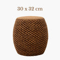 Pouf d’Appoint en Rotin - 30 x 32 cm