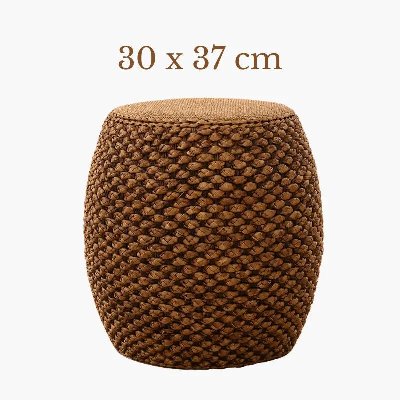 Pouf d’Appoint en Rotin - 30 x 37 cm