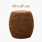 Pouf d’Appoint en Rotin - 30 x 37 cm