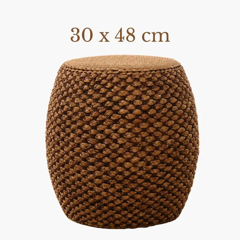 Pouf d’Appoint en Rotin - 30 x 48 cm