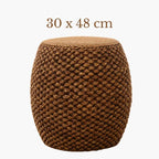 Pouf d’Appoint en Rotin - 30 x 48 cm