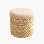 Pouf en Rotin avec Coussin