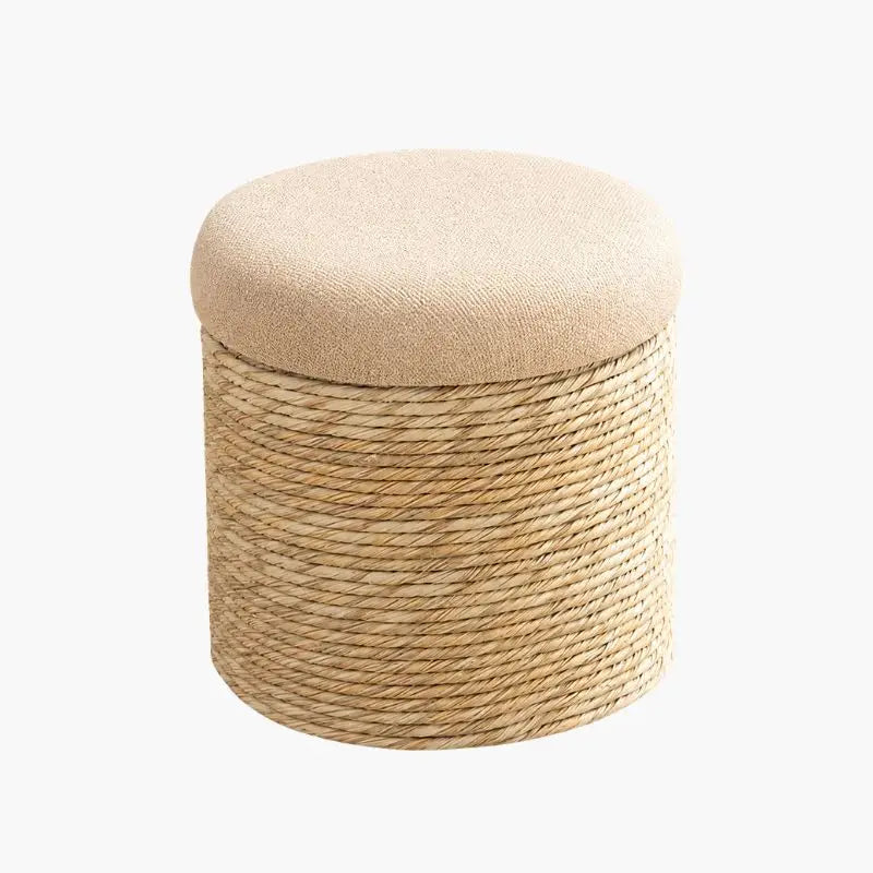 Pouf en Rotin avec Coussin