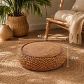 Pouf en Rotin Rond - 40 x 17 cm
